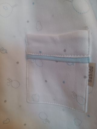 Pijama Babidu bebé - blanco/azul