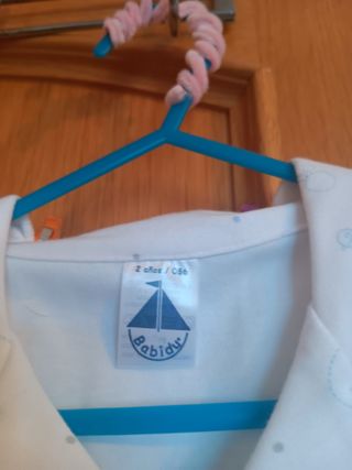 Pijama Babidu bebé - blanco/azul