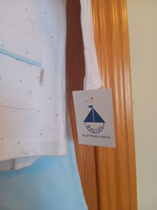 Pijama Babidu bebé - blanco/azul