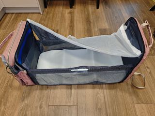 Mochila bebé multiusos - Gris Rosa