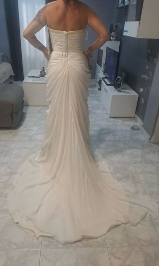 Vestido novia blanco - Talla 42