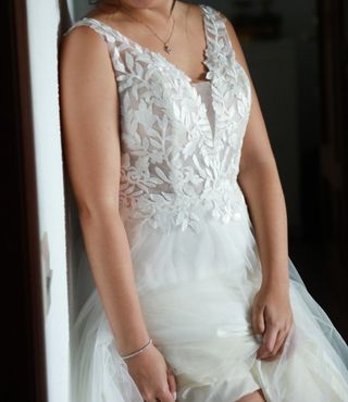 Vestido novia boho blanco