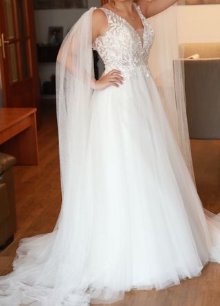 Vestido novia boho blanco