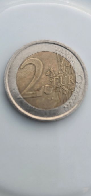 Moneda de Italia de 2 Euro del 2002. Dante.