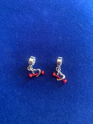 Charm Mancuerna Corazón Pulsera Pandora o collar