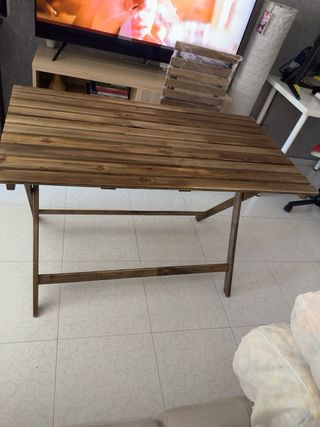 Mesa jardín plegable 4 sillas