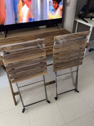 Mesa jardín plegable 4 sillas