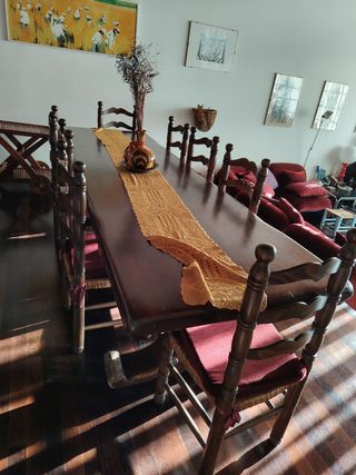 Tavolo legno massello + 8 sedie