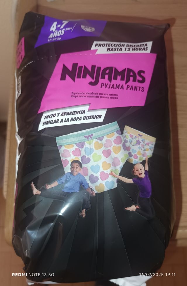 4 paquetes NinjaMas Pyjama Pants 4-7 años + regalo