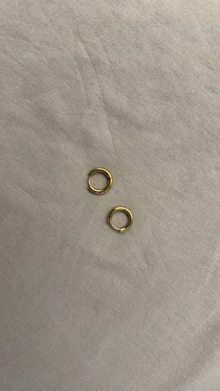Aretes aro oro pequeños