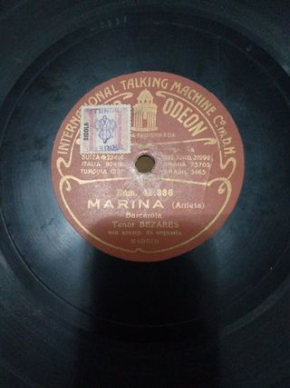 Disco Odeon pizarra 78 RPM - Marina