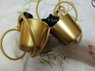 Portalámparas dorados (x2)