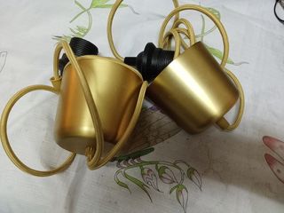 Portalámparas dorados (x2)