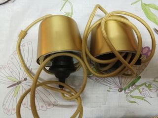 Portalámparas dorados (x2)