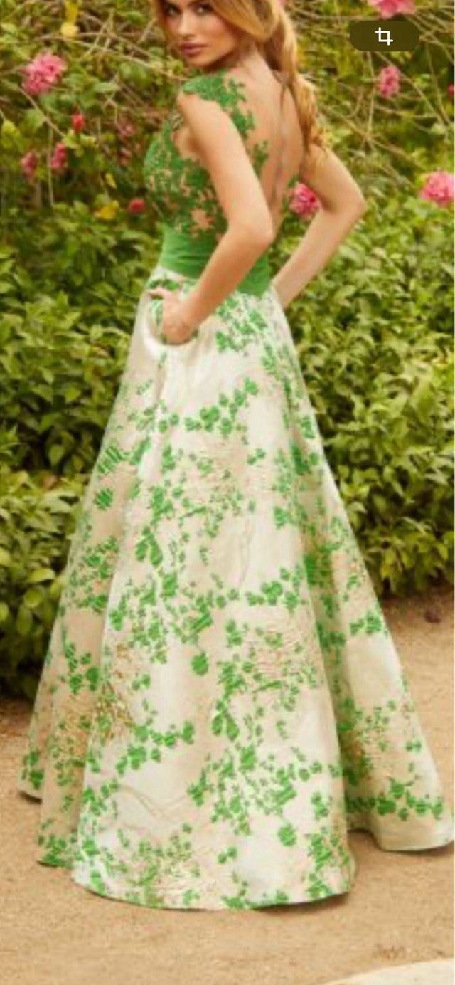 Vestido Alma Couture - Verde & Dorado