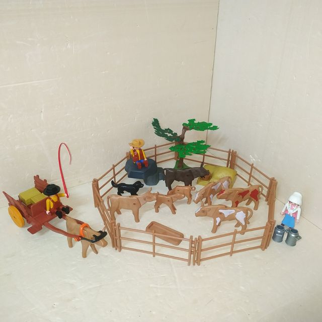 PLAYMOBIL - Lote Granja Vintage Cerco Vacas