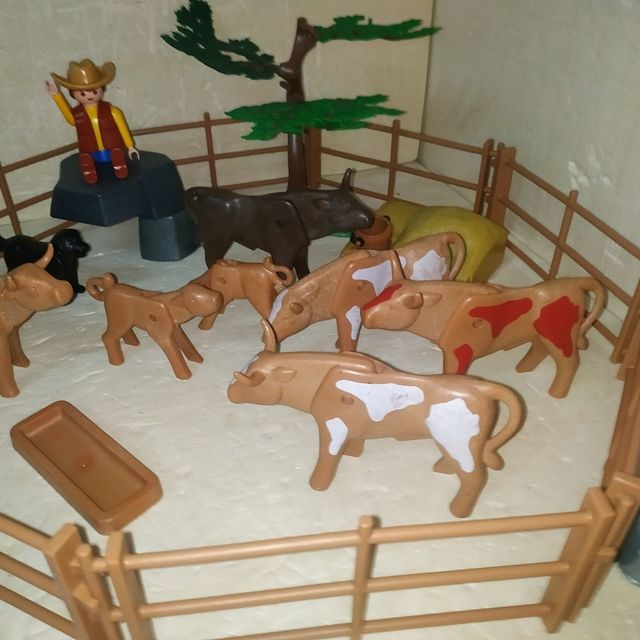 PLAYMOBIL - Lote Granja Vintage Cerco Vacas