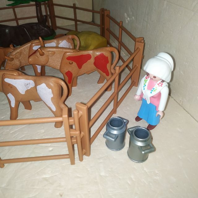 PLAYMOBIL - Lote Granja Vintage Cerco Vacas