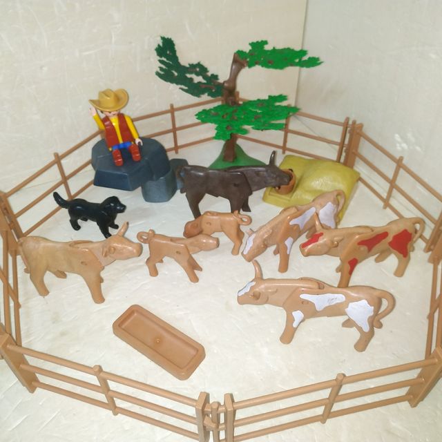 PLAYMOBIL - Lote Granja Vintage Cerco Vacas
