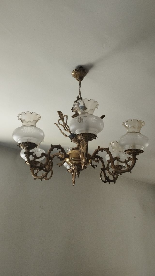 Lamparas techo vintage doradas