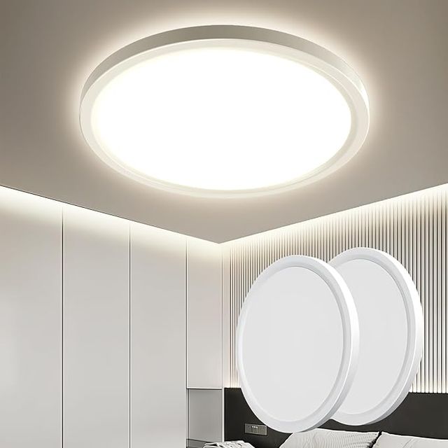 Confezione da 2 pannelli per plafoniera tondi 4000K