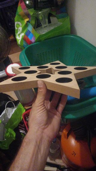 Portale per candele a stella in legno