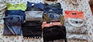 4 pantalones  T/42 y 14 camisetasXL