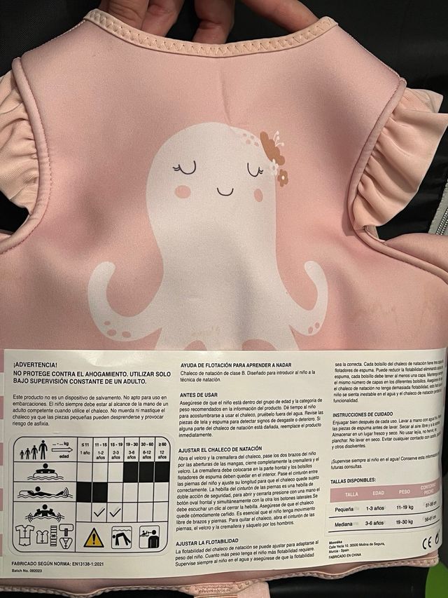 Chaleco natación niña Monneka