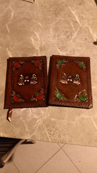 2 Portafogli Pelle - Marrone Verde