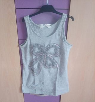Camiseta tirantes gris 