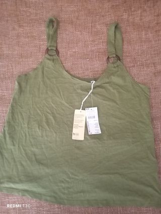 Camiseta tirantes verde oliva M