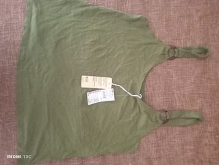 Camiseta tirantes verde oliva M