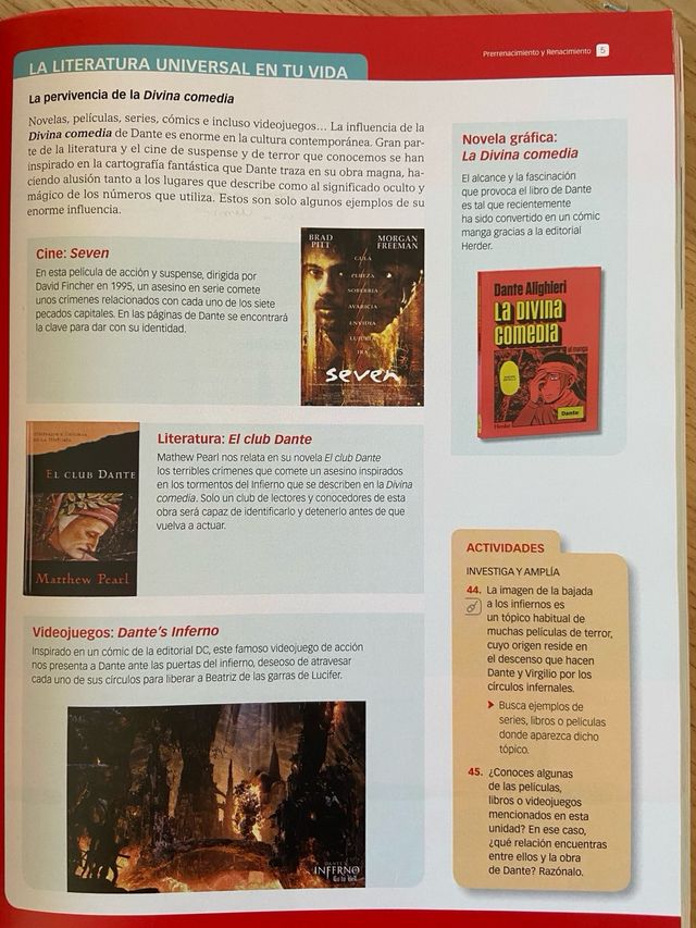 LITERATURA UNIVERSAL. 1 BACHILLERATO. SANTILLANA