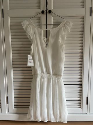 Vestido Zara blanco XS