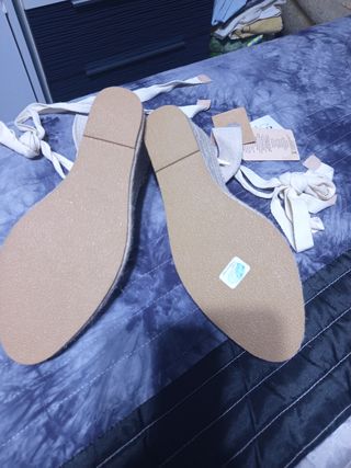 Alpargatas esparto cuña beige-verdes