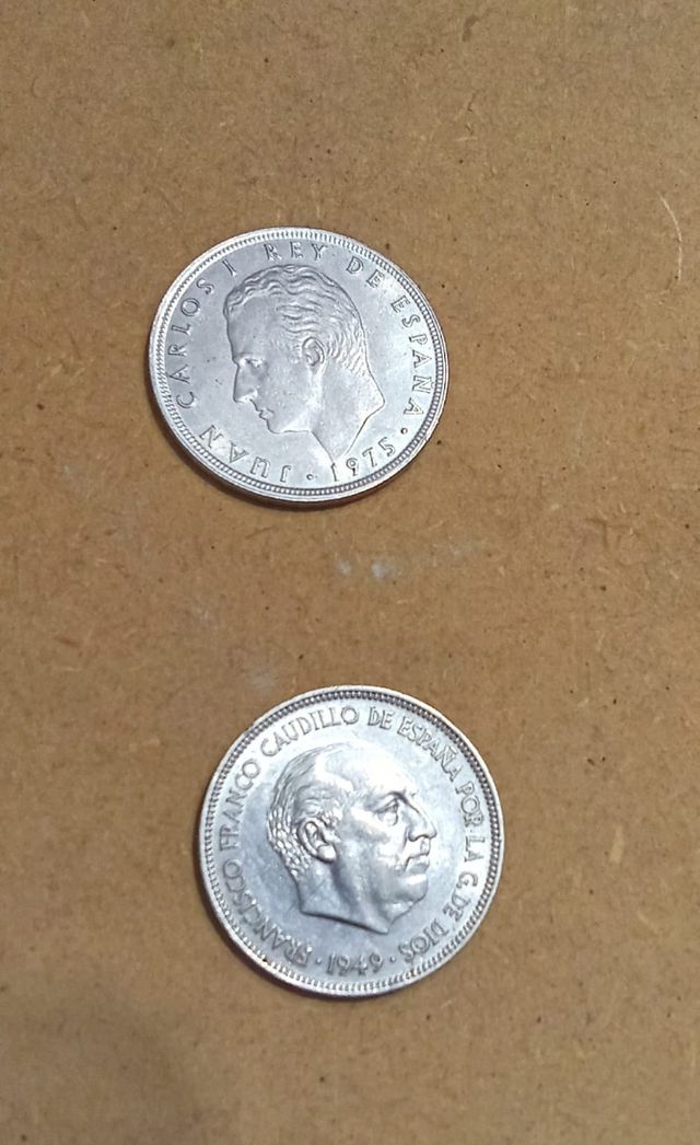 Monedas España: 5 y 100 pesetas