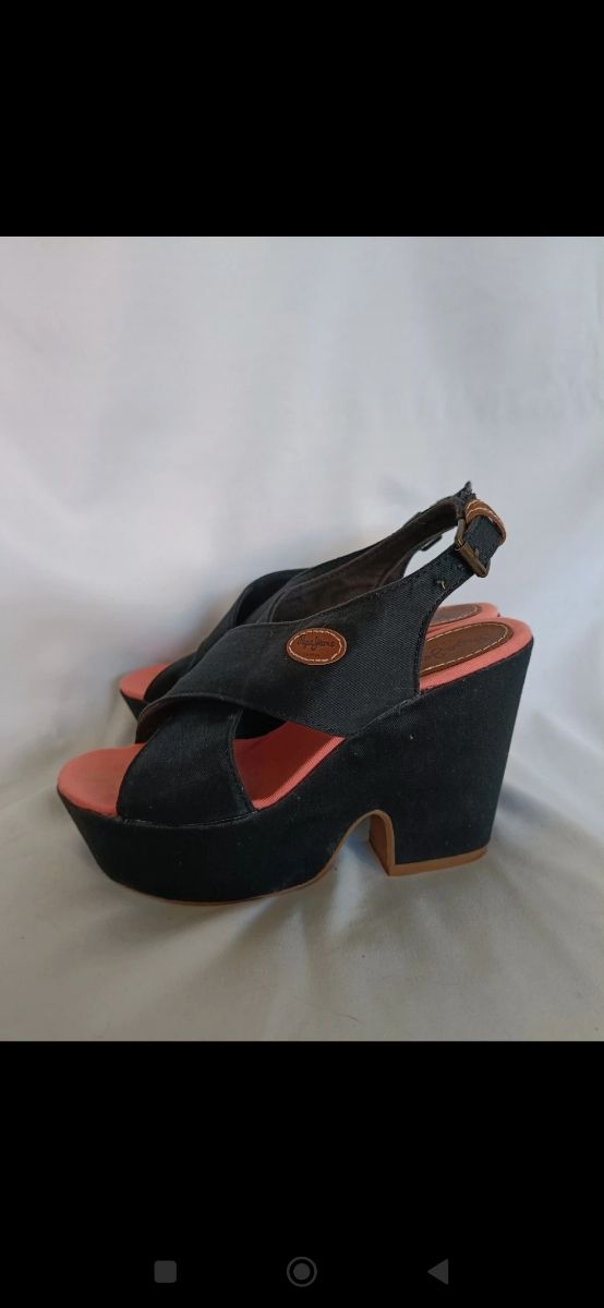 Sandalias plataforma Pepe Jeans negras - 38