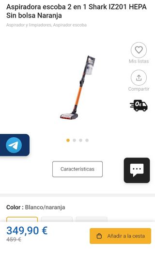 Aspiradora escoba Shark IZ201EU