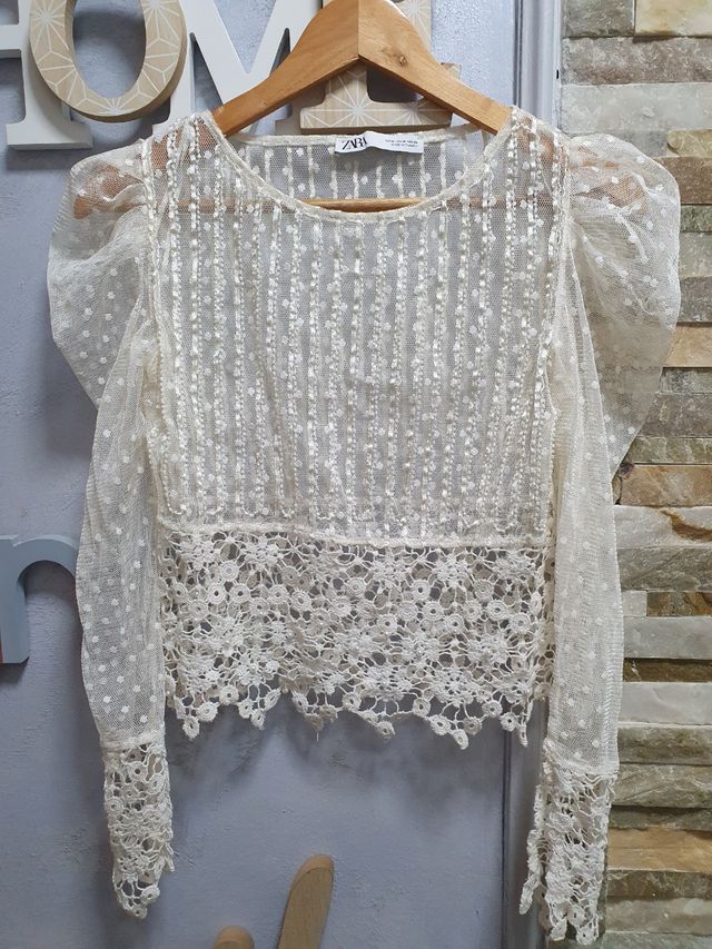 Blusa blanca ZARA - Talla M