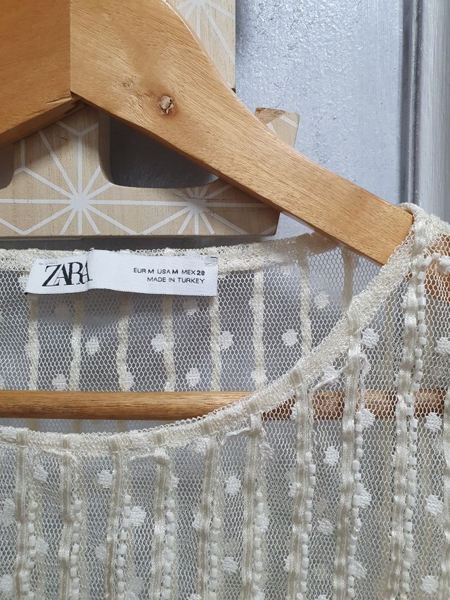 Blusa blanca ZARA - Talla M