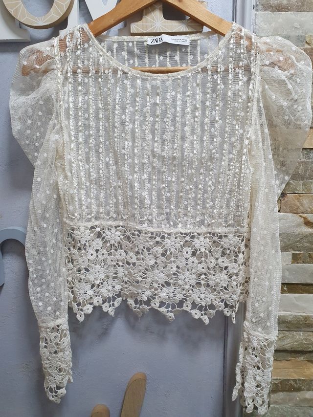 Blusa blanca ZARA - Talla M