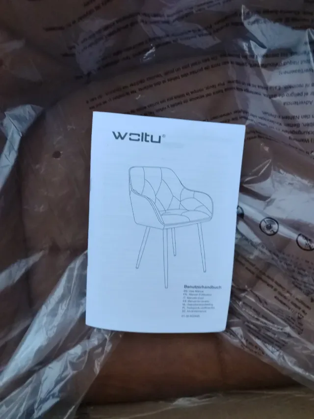 ✅ Silla Comedor salon Marrón cuero nueva