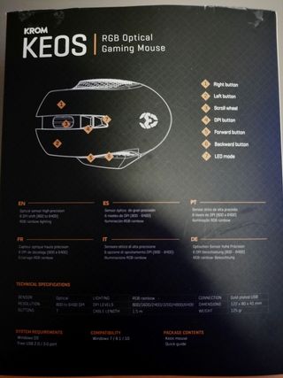 Ratón Gaming KROM KEOS RGB