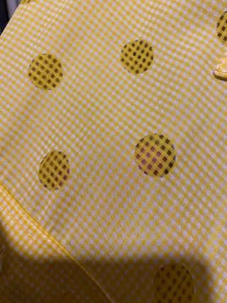 Camicia a pois gialla, manica lunga