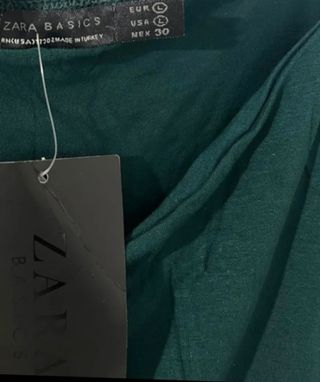 Camiseta tirantes Zara verde oliva - L