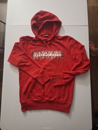 Felpa Napapijri rossa con cappuccio taglia S