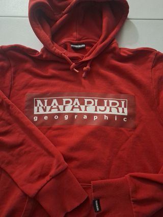 Felpa Napapijri rossa con cappuccio taglia S