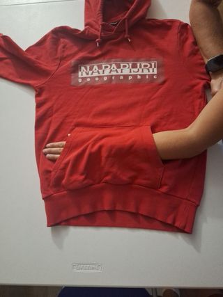 Felpa Napapijri rossa con cappuccio taglia S