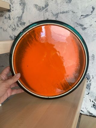 Vassoio vintage arancione anni '70