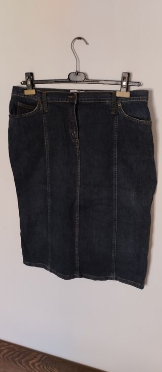 Gonna jeans blu